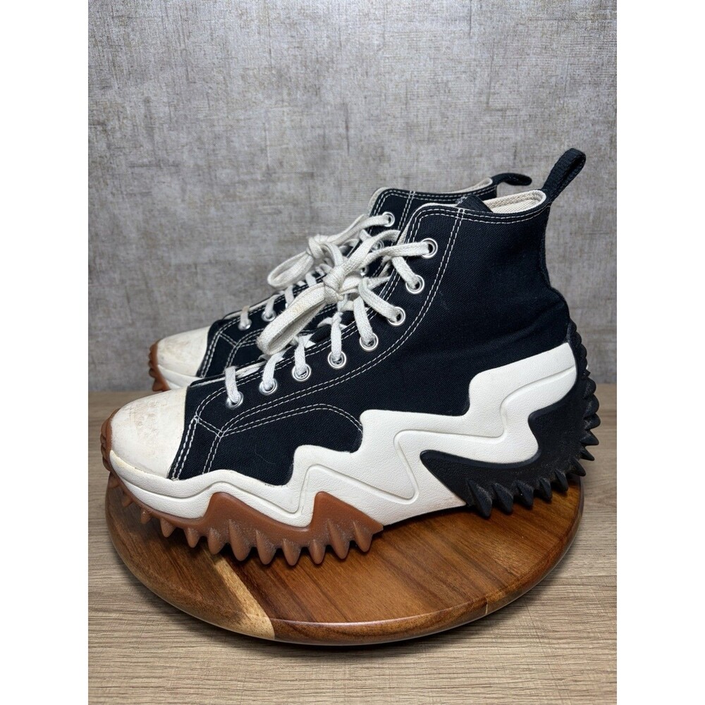 Converse Run Star Motion High Top Platform Shoes Black White Size 10 171545C
